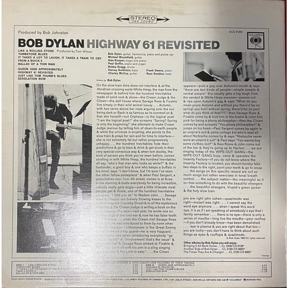 Bob Dylan - Highway 61 Revisited