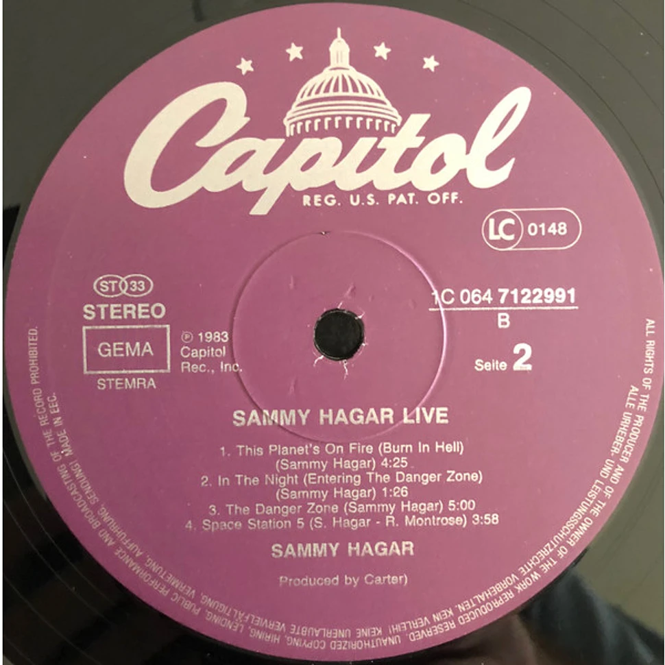 Sammy Hagar - Sammy Hagar Live