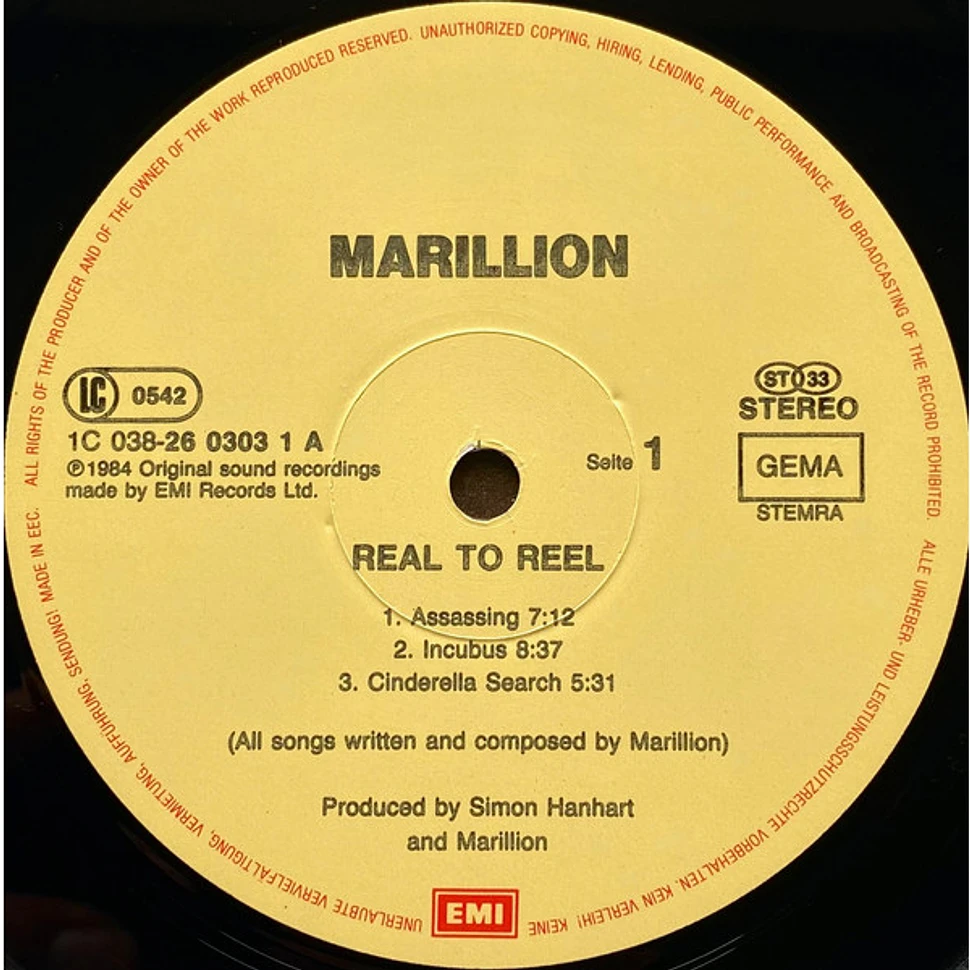 Marillion - Real To Reel