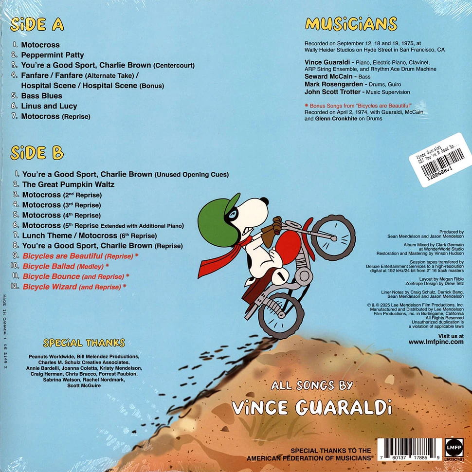 Vince Guaraldi OST You're A Good Sport Charlie Brown Zoetrope