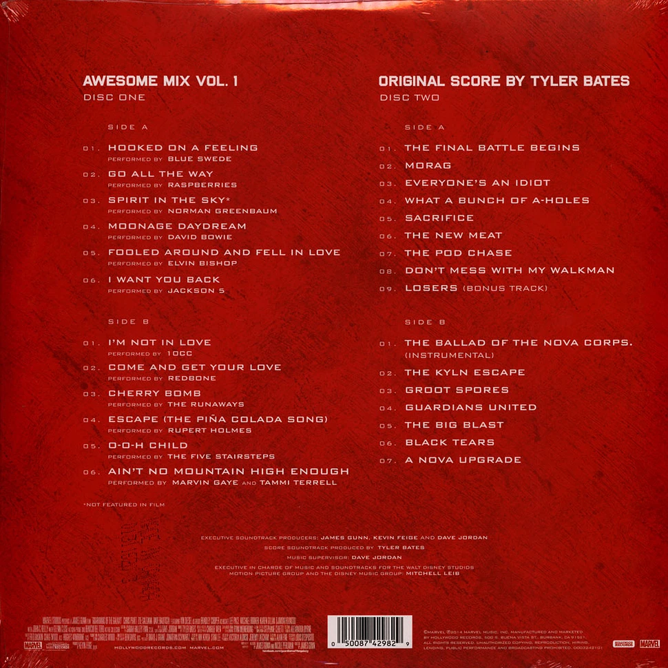 V.A. - OST Guardians Of The Galaxy Volume 1 Red & Yellow Vinyl Deluxe Edition