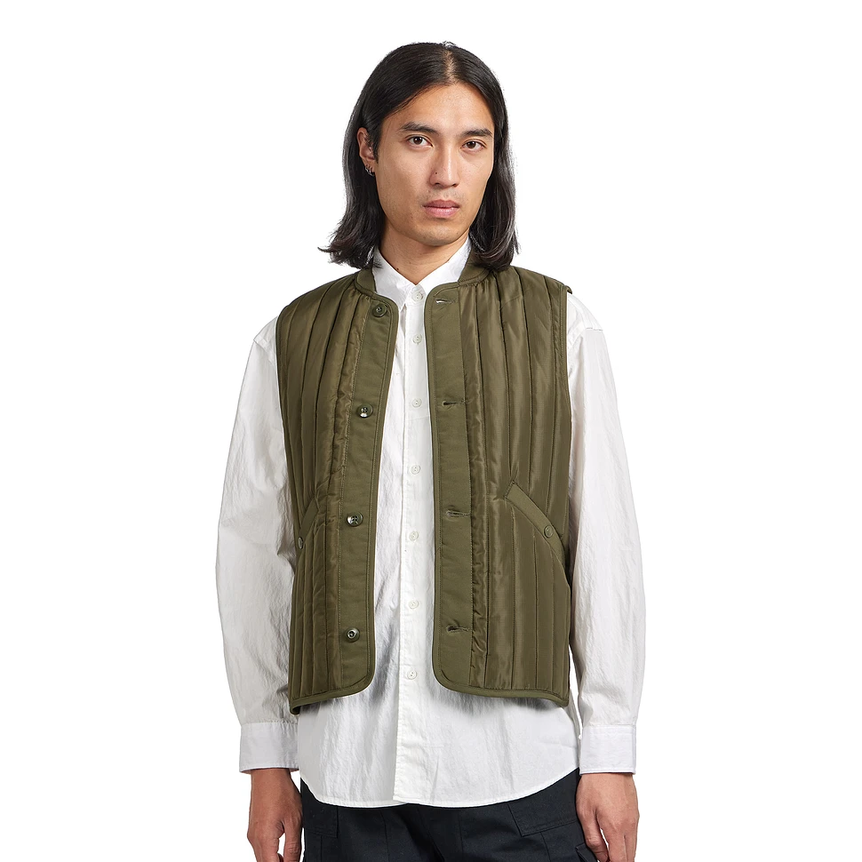 FrizmWORKS - Stripe Quilted Mil Liner Vest (Olive) | HHV