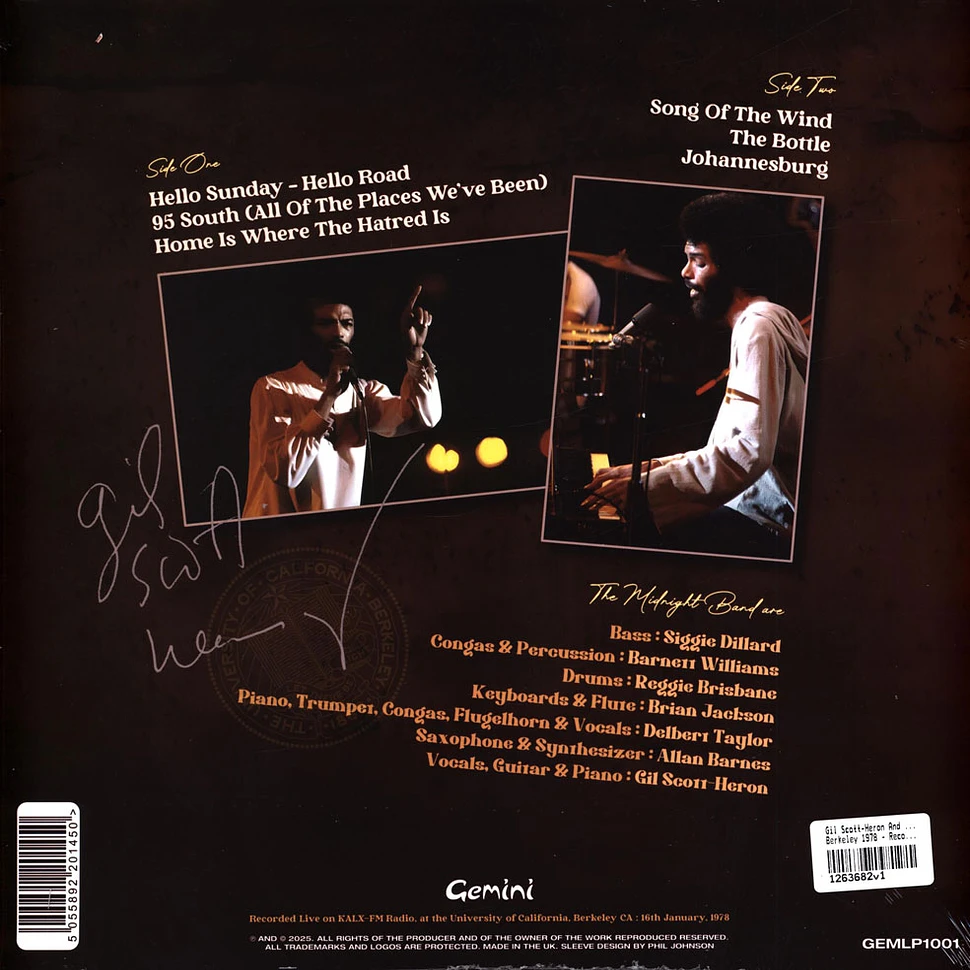 邦楽 Gil Scott-Heron Live In Berkeley 1978 Gil Scott-Heron And The Midnight Band - Berkeley 1978