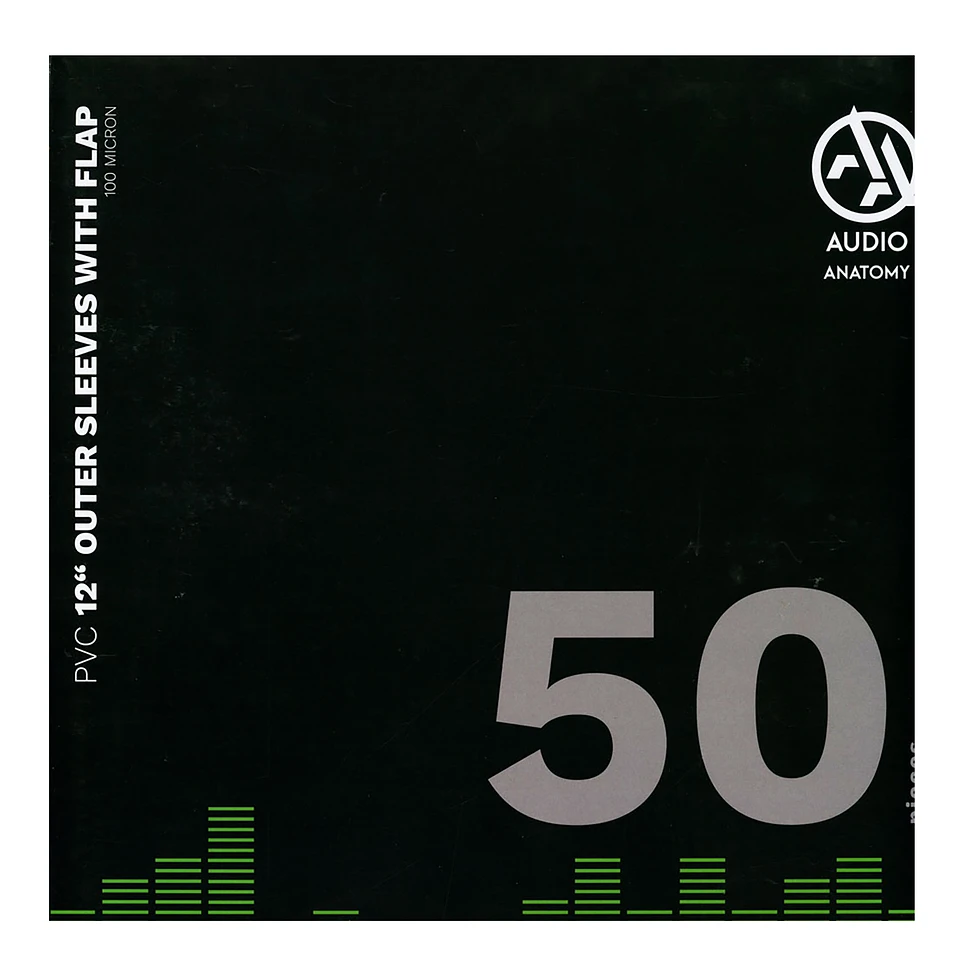 Audio Anatomy - 50X 12" PVC With Flap Outer Sleeves (100 Micron)