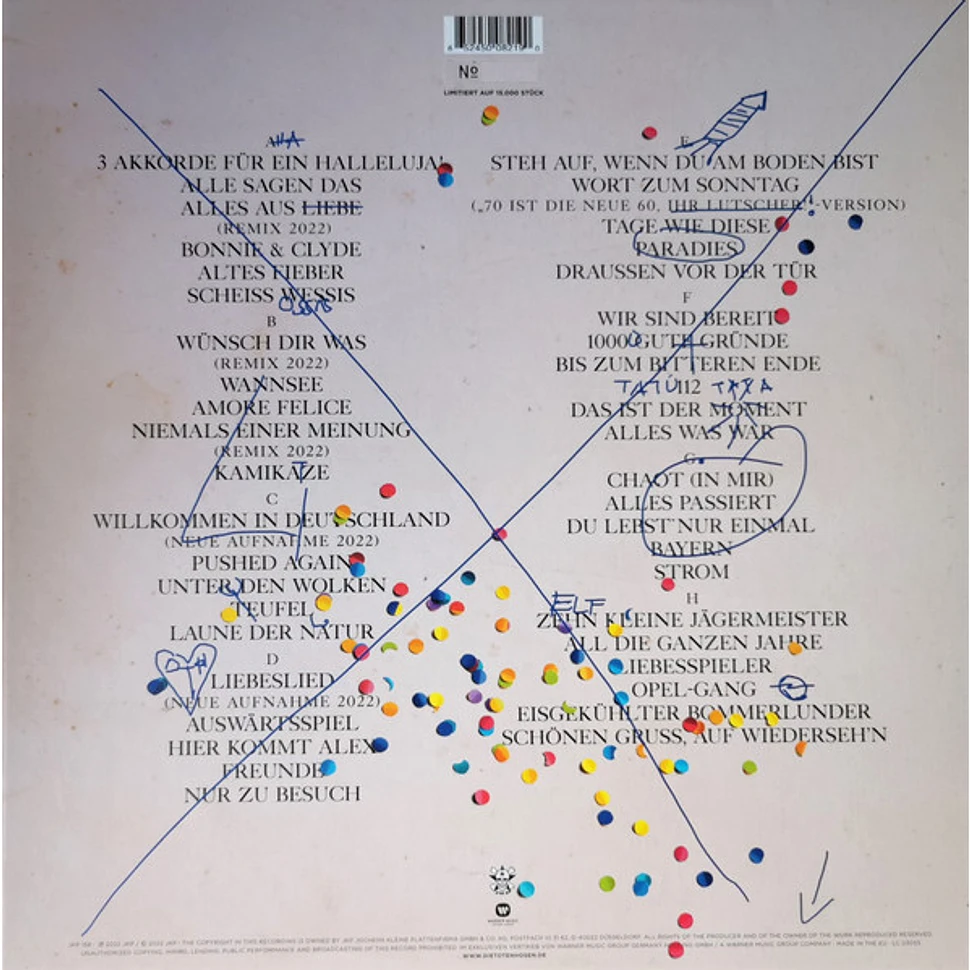 Die Toten Hosen - Alles Aus Liebe: 40 Jahre Die Toten Hosen - 4LP ...