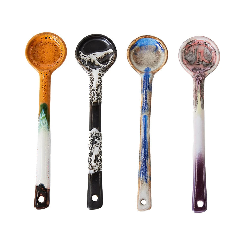 HKLIVING - 70s Ceramics: Spoons M (Set of 4)