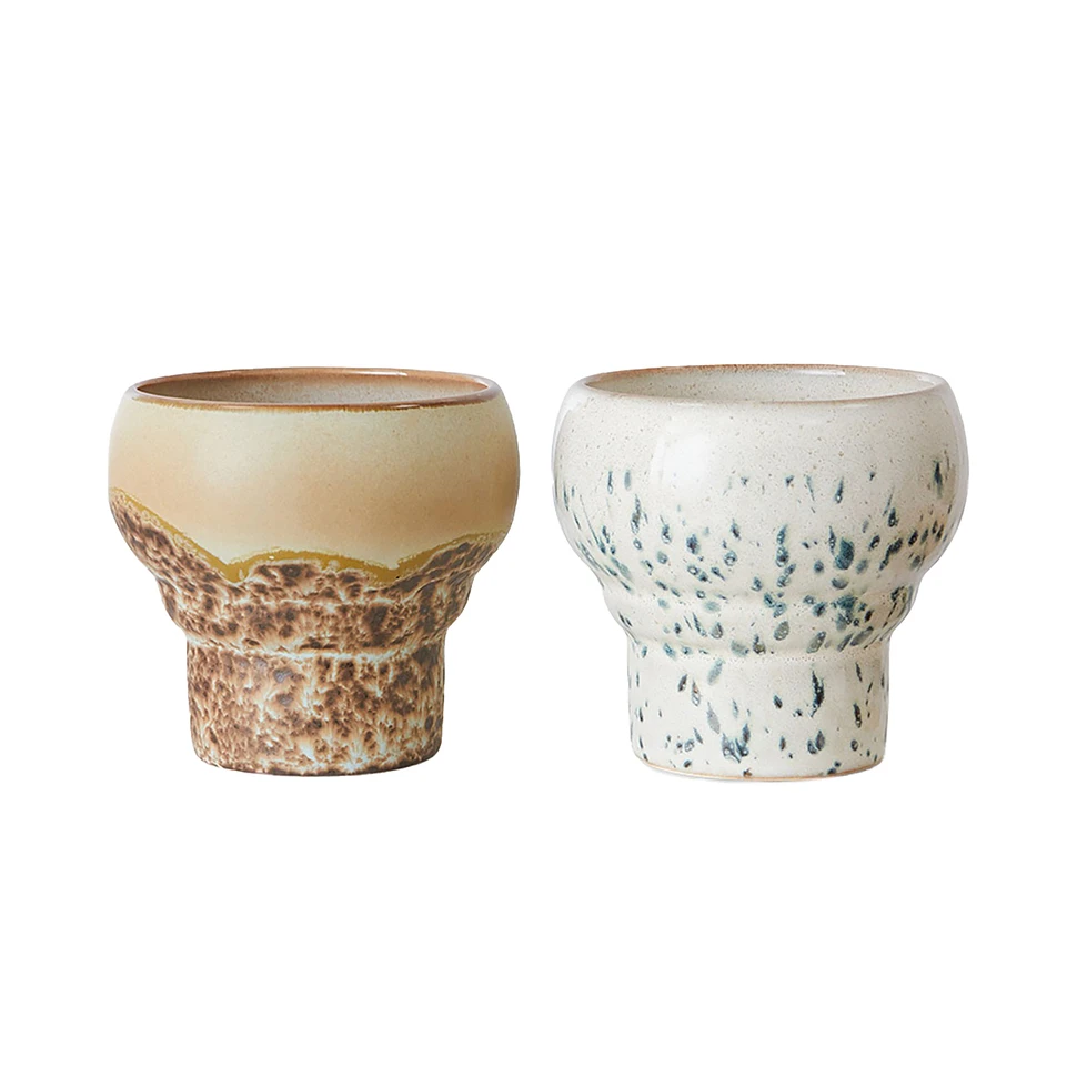 HKLIVING - 70s Ceramics: Lungo Mugs (Set of 2)