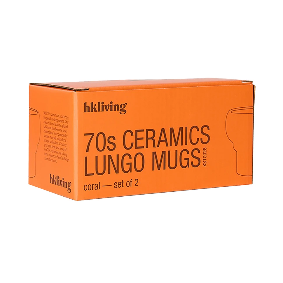 HKLIVING - 70s Ceramics: Lungo Mugs (Set of 2)