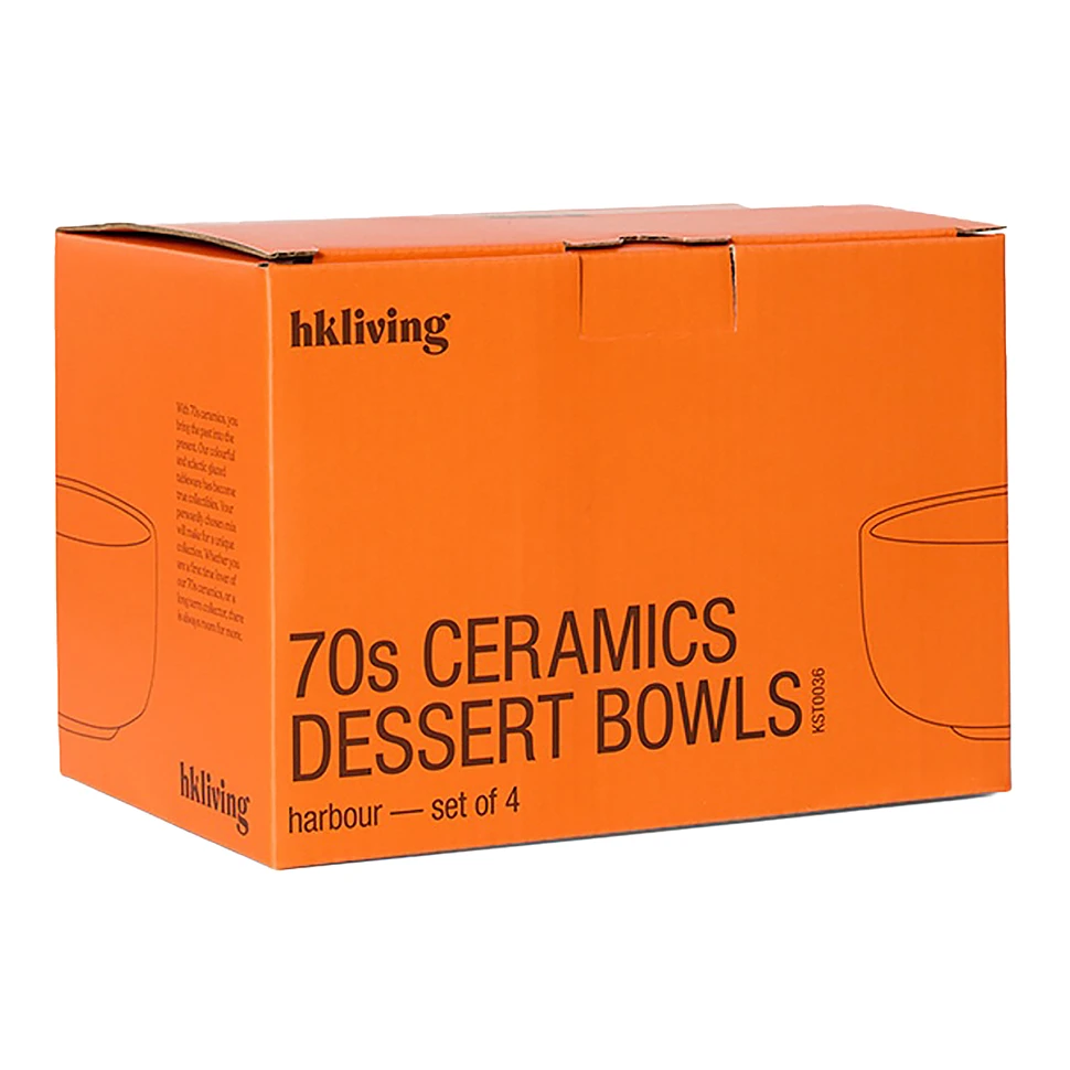 HKLIVING - 70s Ceramics: Dessert Bowls (Set of 4)