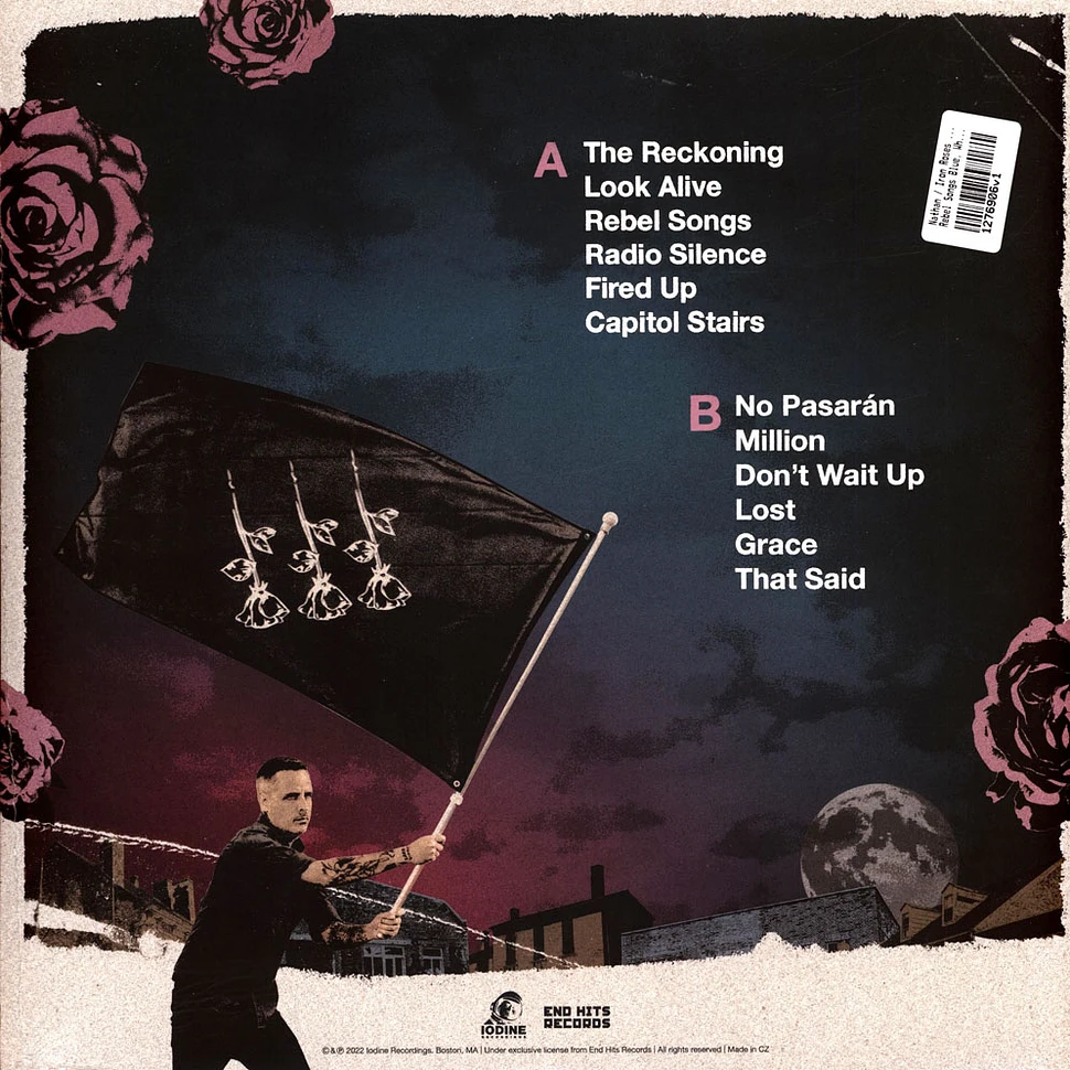 Nathan / Iron Roses Gray Rebel Songs Blue, White, Pink