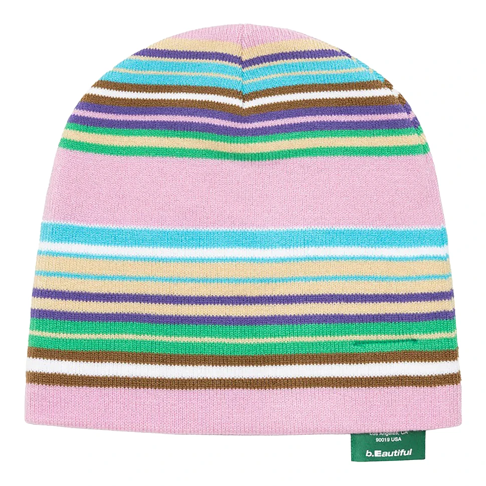 b.Eautiful - b.e Stripe Beanie (Pink / Multi) | HHV