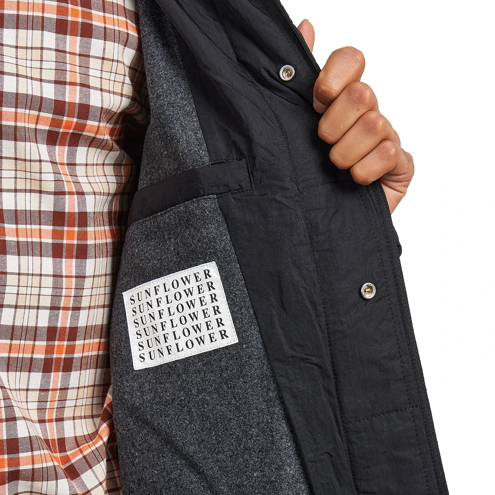 Sunflower - Relaxed Nylon Coat (Black) | HHV