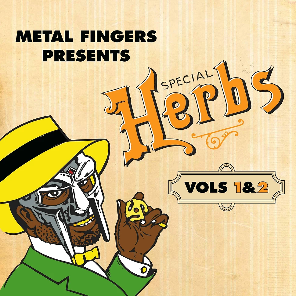 MF DOOM - Metal Fingers Presents: Special Herbs Volume 1 & 2 Mustard Yellow Vinyl Edition