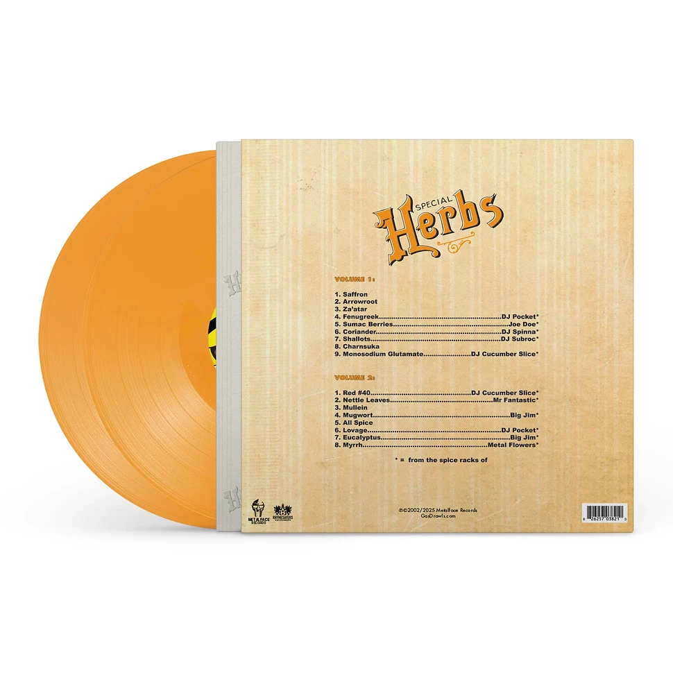 MF DOOM - Metal Fingers Presents: Special Herbs Volume 1 & 2 Mustard Yellow Vinyl Edition