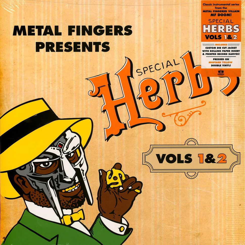 MF DOOM - Metal Fingers Presents: Special Herbs Volume 1 & 2 Mustard Yellow Vinyl Edition