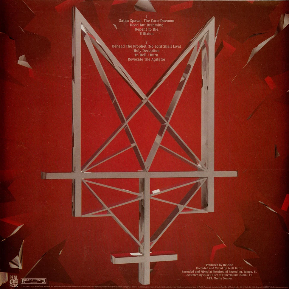 Deicide Legion Rainbow Inferno Pressing Vinyl LP 1992 Reissue HHV
