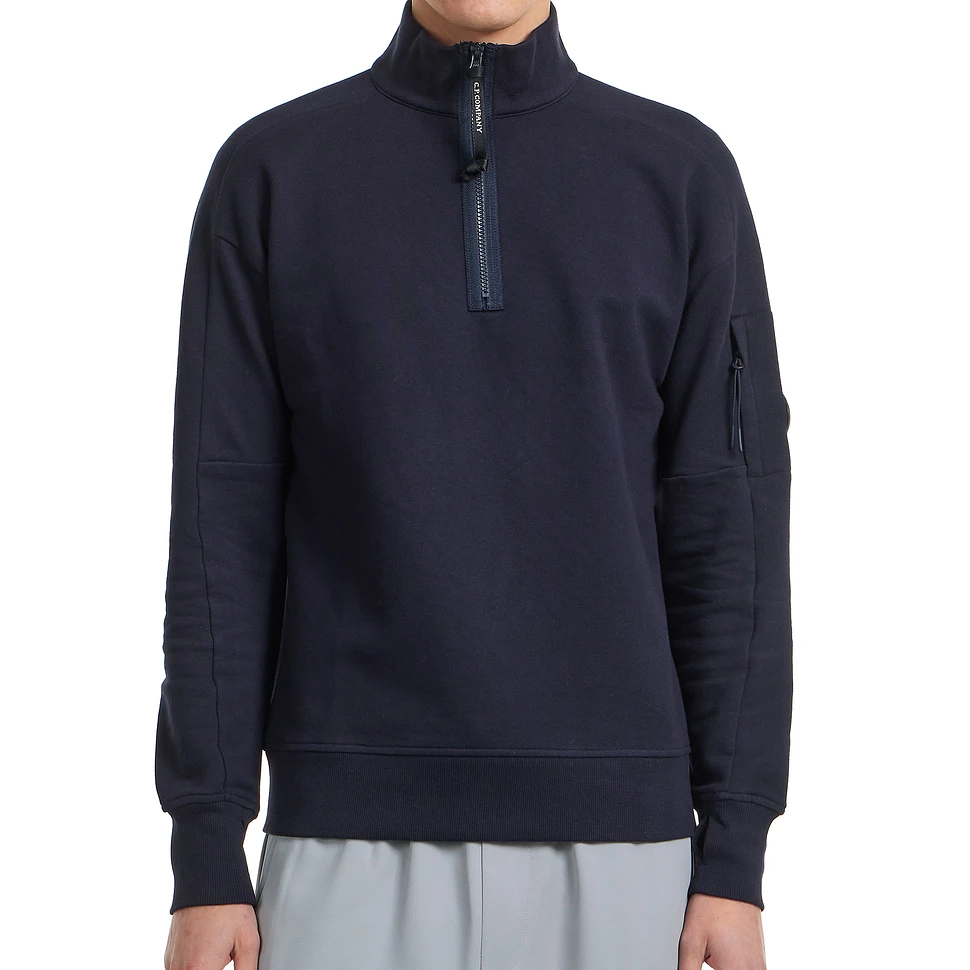 C.P. Company - Diagonal Raised Fleece Half Zip Lens Sweatshirt