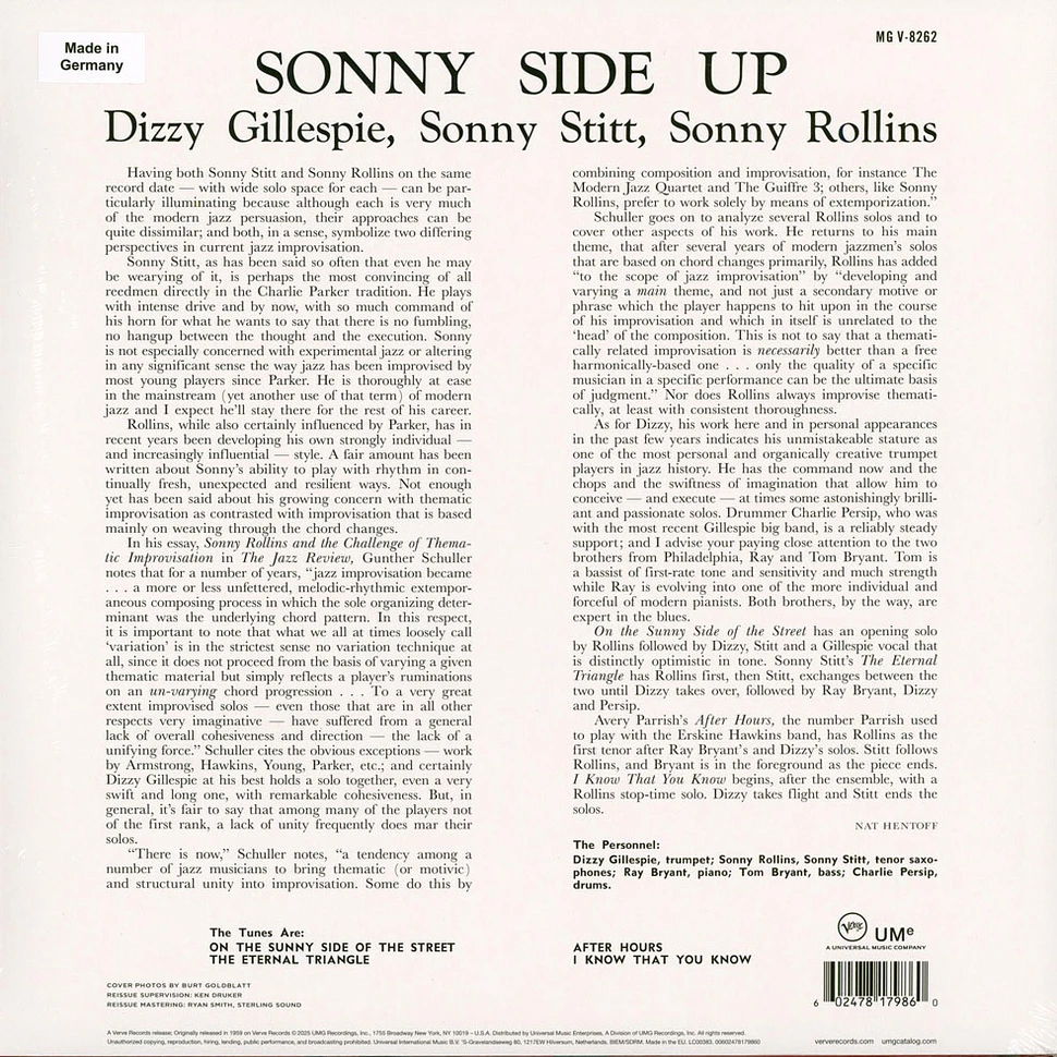 Dizzy Gillespie,Sonny Stitt & Sonny Rollins - Sonny Side Up - Verve Vault
