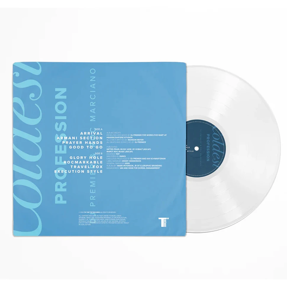 DJ Premier X Roc Marciano - The Coldest Profession Limited White