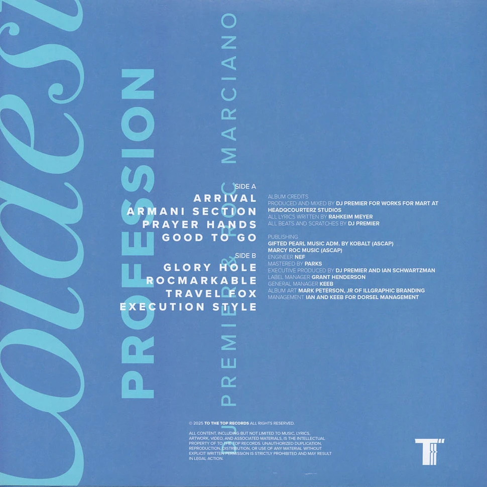 DJ Premier X Roc Marciano - The Coldest Profession Limited White
