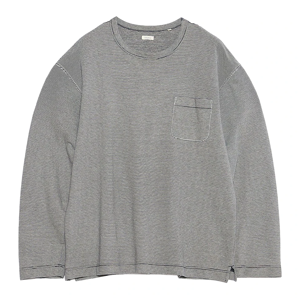nanamica - Micro Stripe Pocket L/S Tee