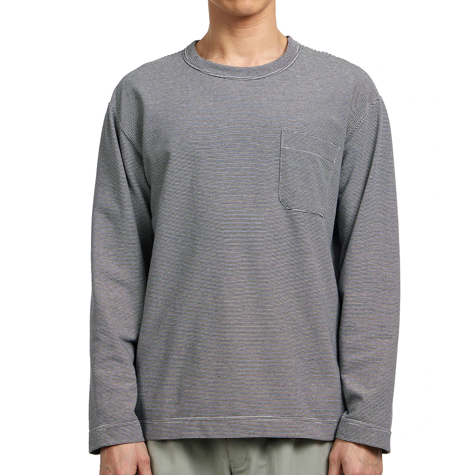 nanamica - Micro Stripe Pocket L/S Tee