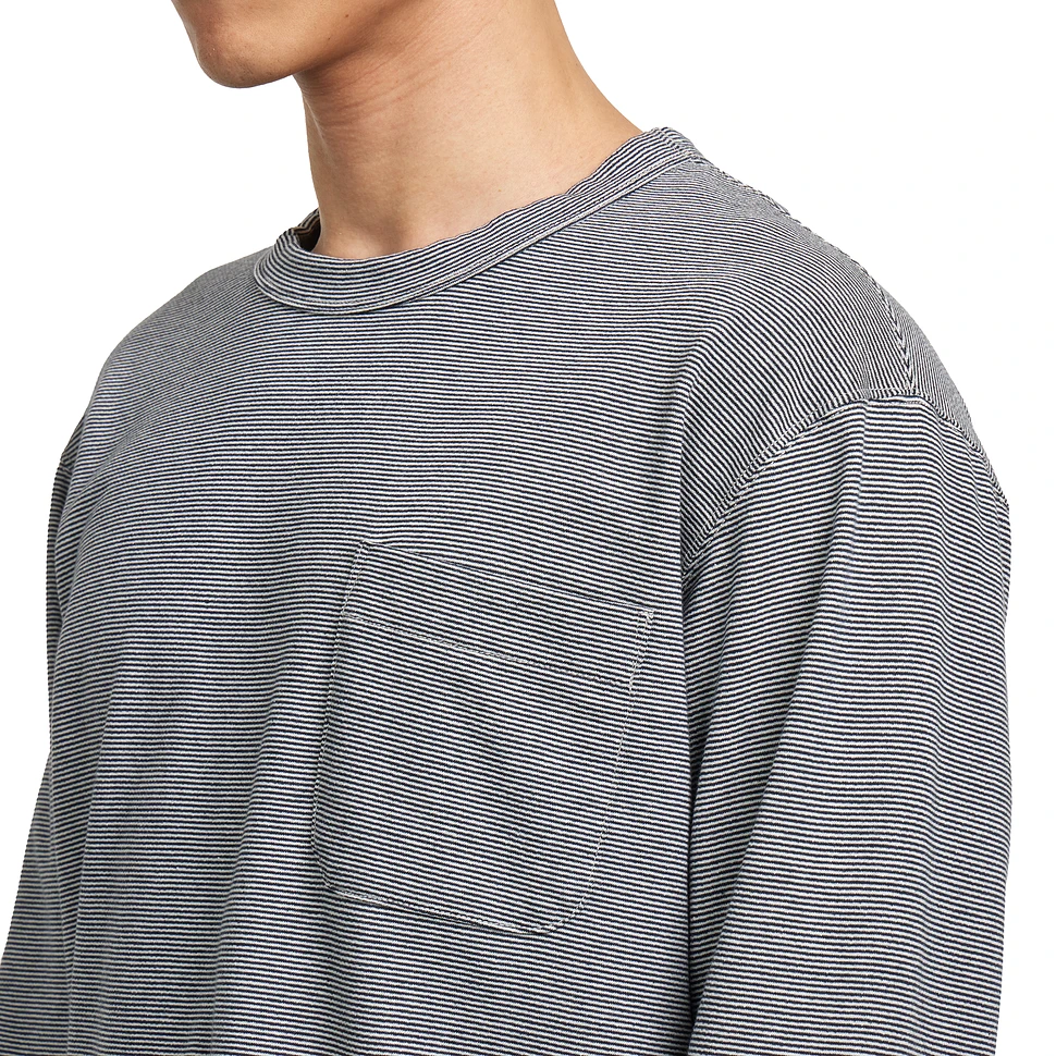 nanamica - Micro Stripe Pocket L/S Tee