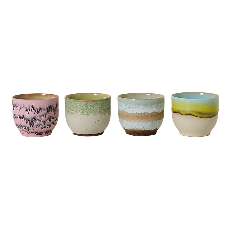 HKLIVING - 70s Ceramics: Café Cups (Set of 4)