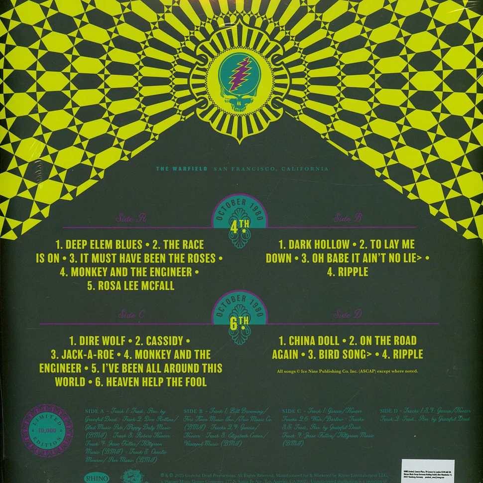 Grateful Dead - The Warfield, San Francisco, Ca Oct 4 & 6, 1980