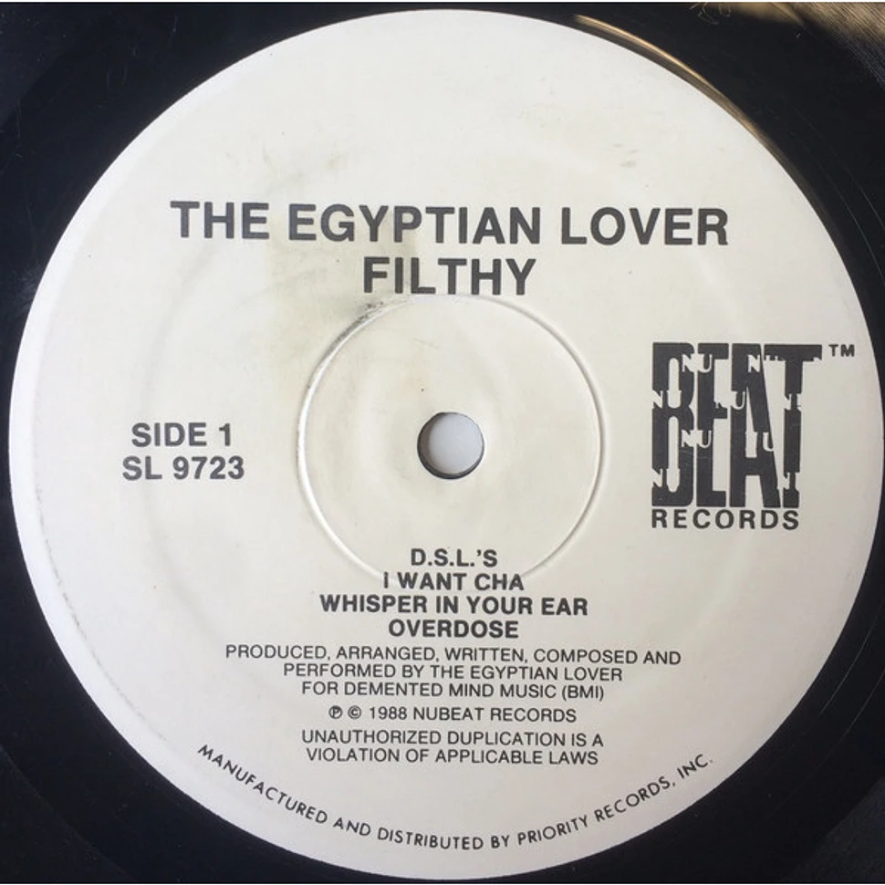 Egyptian Lover - Filthy - Vinyl LP - 1988 - US - Original | HHV