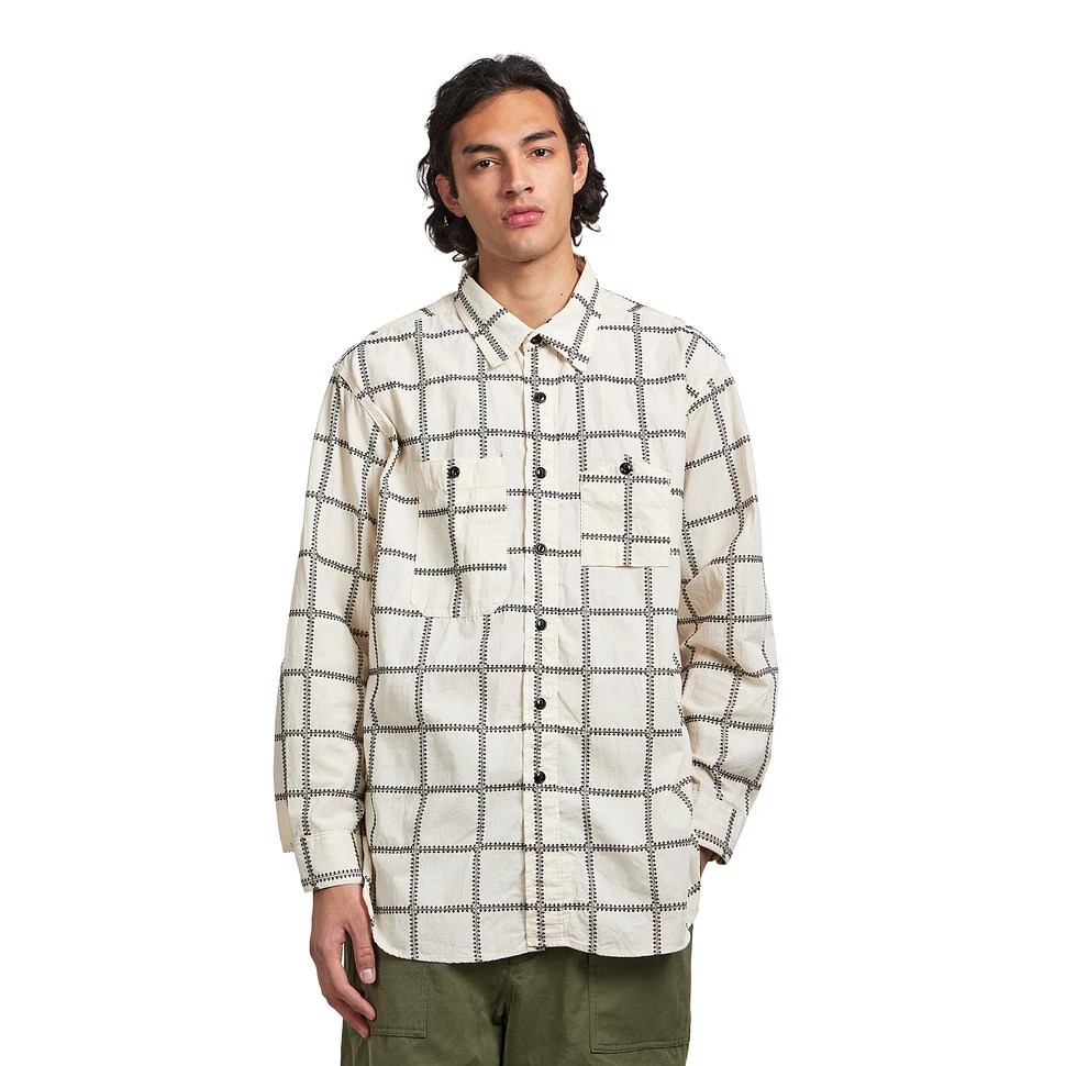 ENGINEERED GARMENTS WORKシャツ［S］ Engineered Garments - Work Shirt (White / Black) | HHV