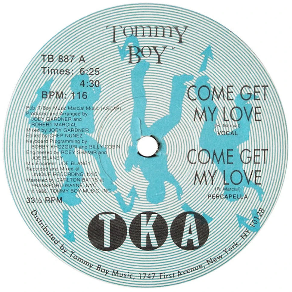 TKA - Come Get My Love - Vinyl 12" - 1986 - US - Original | HHV