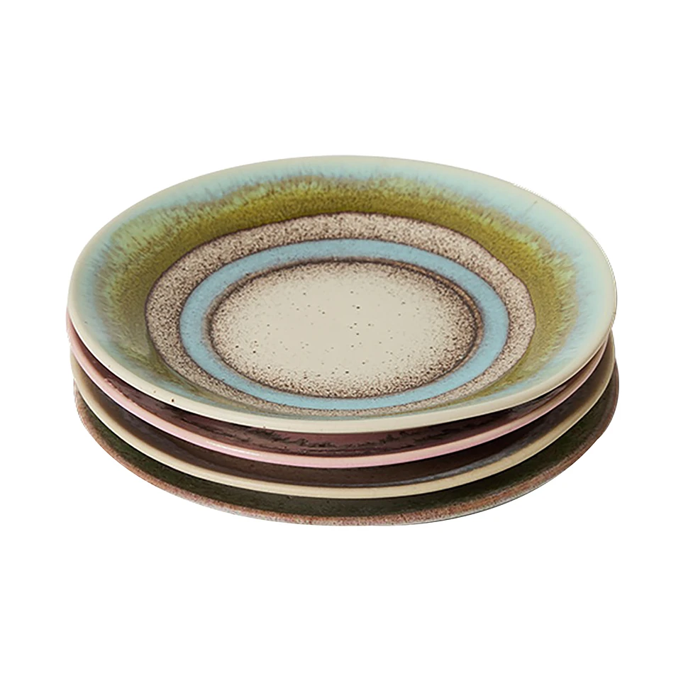 HKLIVING - 70s Ceramics: Saucers (Set of 4)