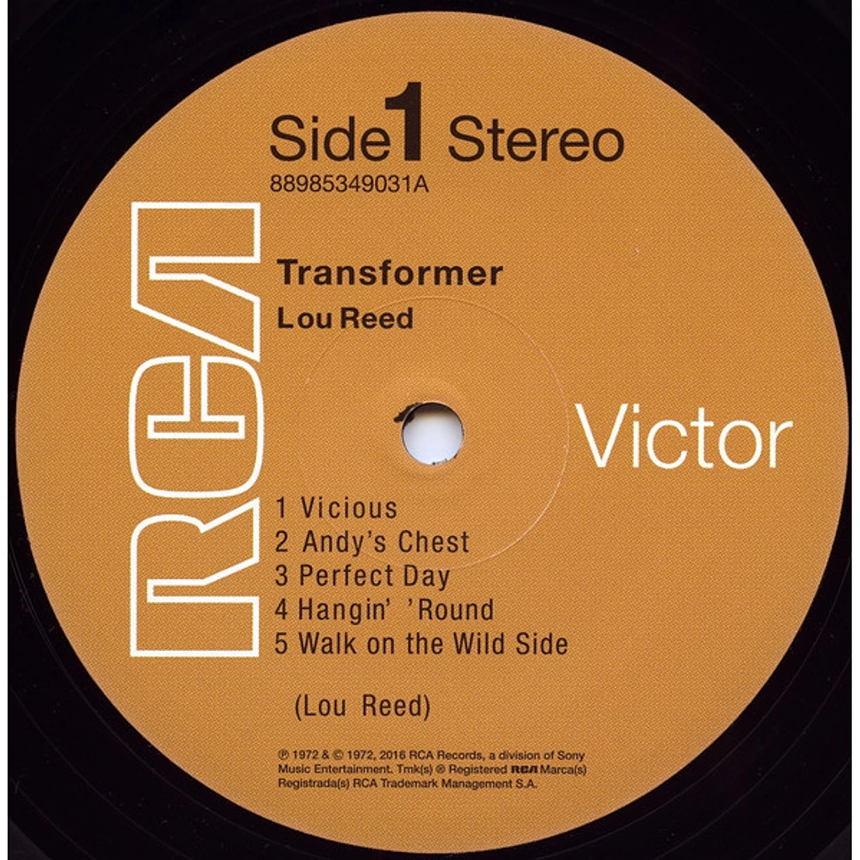 Lou Reed - Transformer - Vinyl LP - 2017 - US - Reissue | HHV
