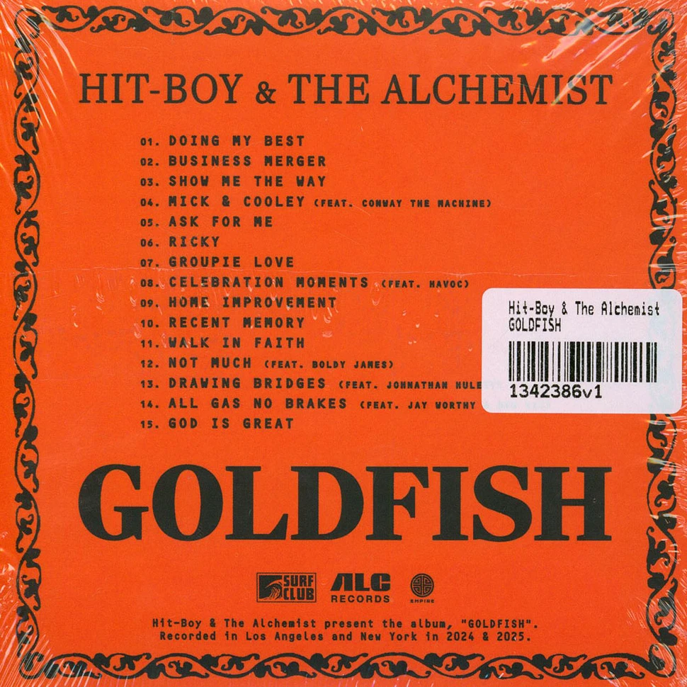 Hit-Boy & The Alchemist - GOLDFISH - CD - 2026 - UK - Original | HHV