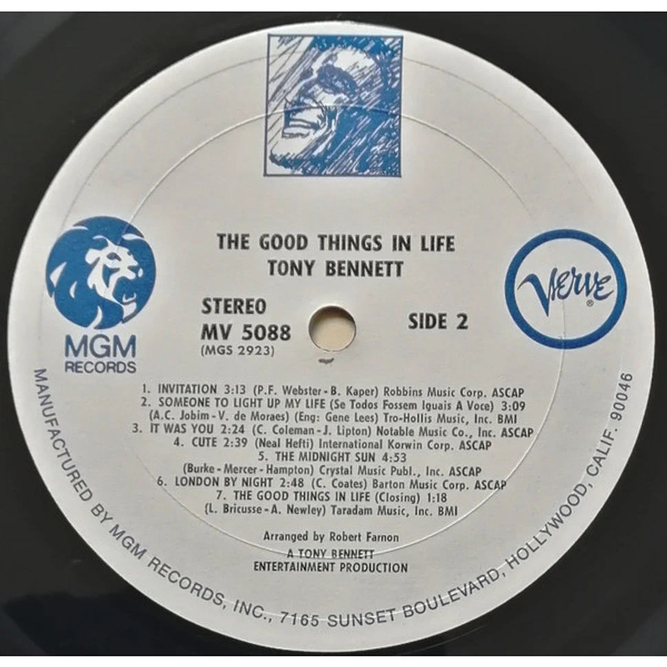 Tony Bennett - The Good Things In Life