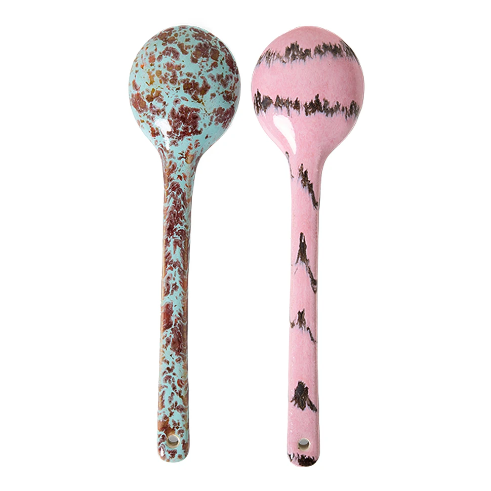 HKLIVING - 70s Ceramics: Serving Spoons (Set of 2)