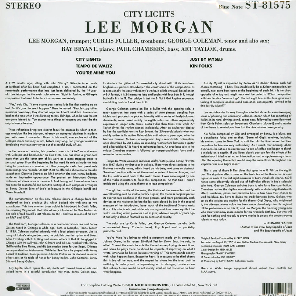 Lee Morgan - City Lights Tone Poet Vinyl Edition