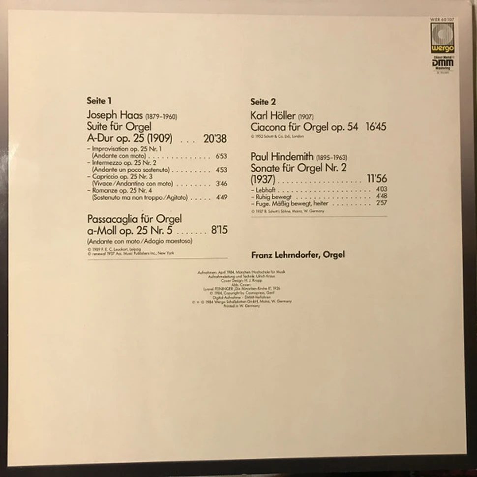 1349178 Joseph Haas / Karl Höller / Paul Hindemith, Franz Lehrndorfer - Suite ...