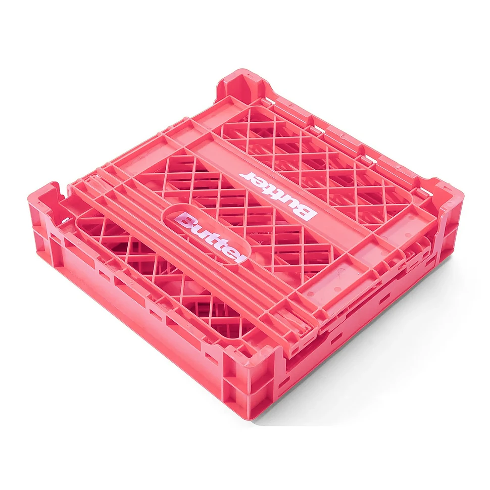 BUTTER GOODS RECORD CASE CRATE RED 新品未使用 Collapsable Record