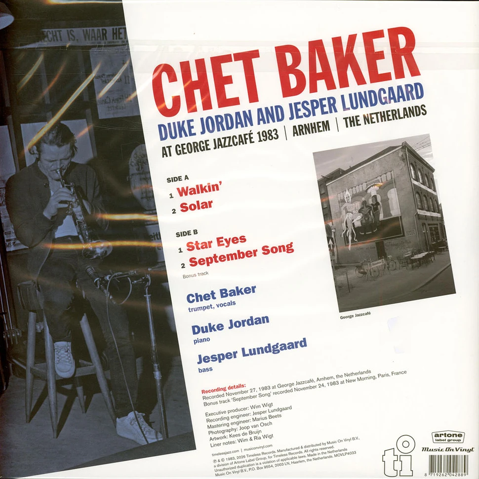 Chet Baker - At George Jazzcafe , Arnhem, 1983, The Netherlands