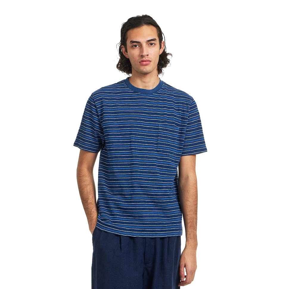 Pocket Tee Indigo Stripe