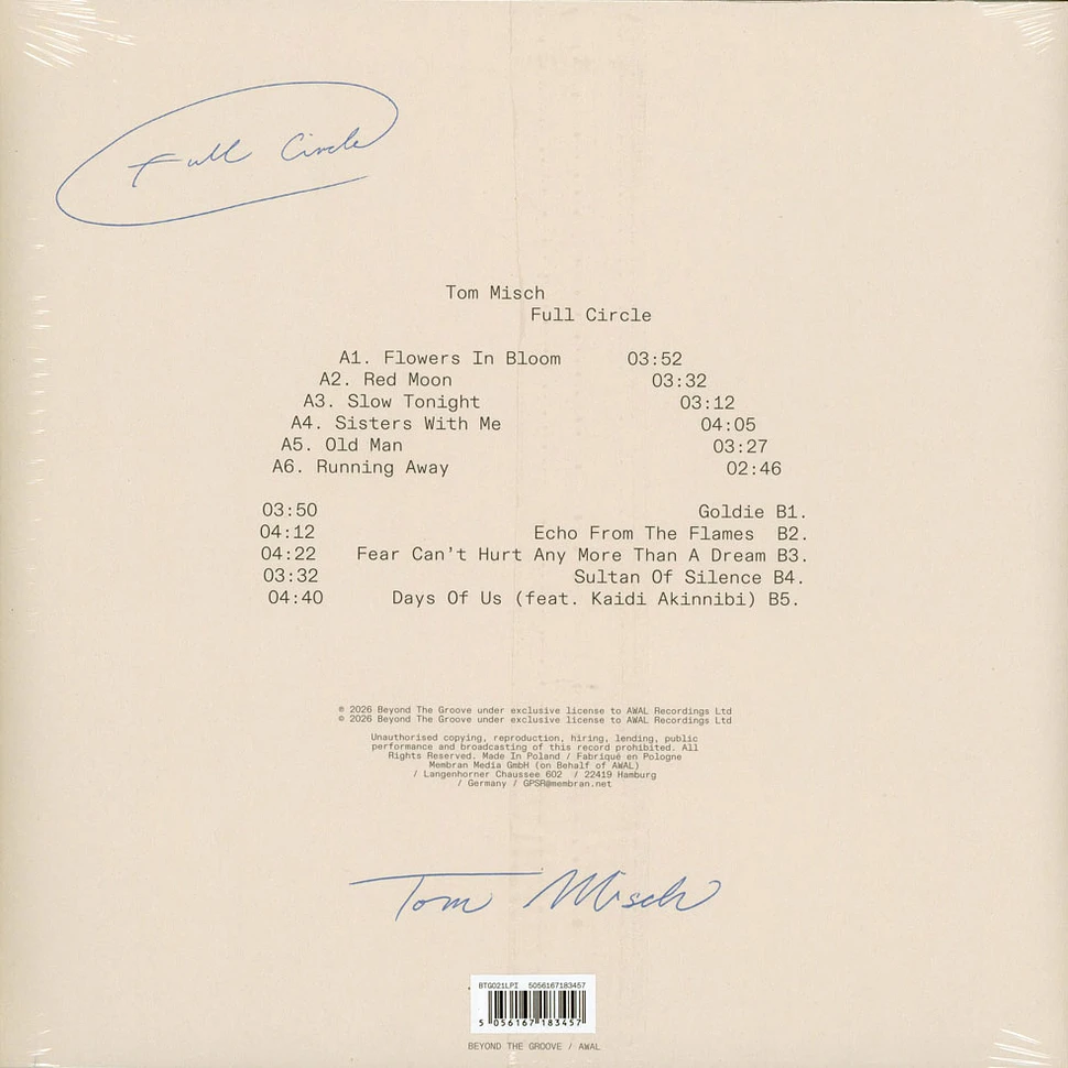 Tom Misch - Full Circle Indie Exclusive Ocean Blue Vinyl Edition