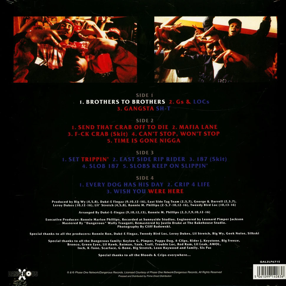 Bloods & Crips - Bangin' On Wax 2The Saga Continues Record