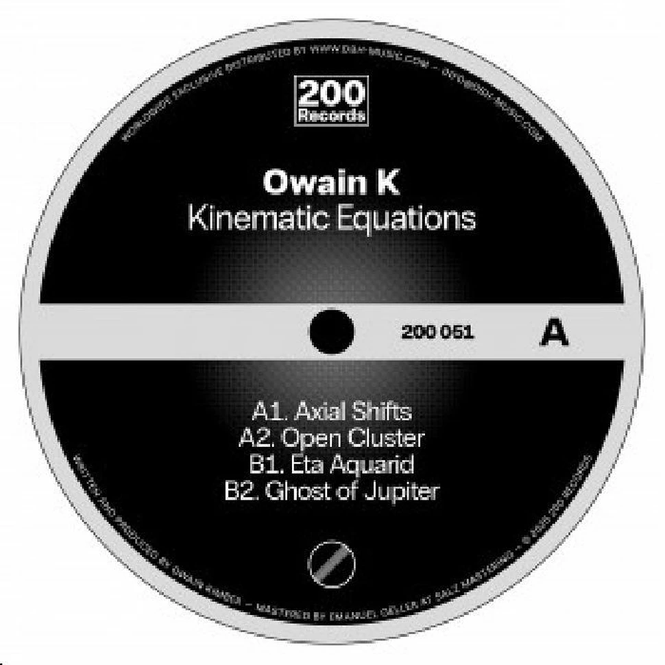 Owain K - Kinematic Equations