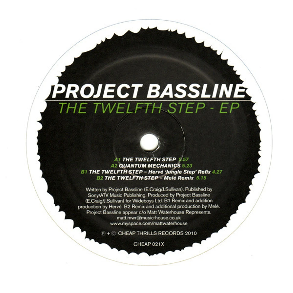 Project Bassline - The Twelfth Step - EP - Vinyl 12" - 2010 - UK ...