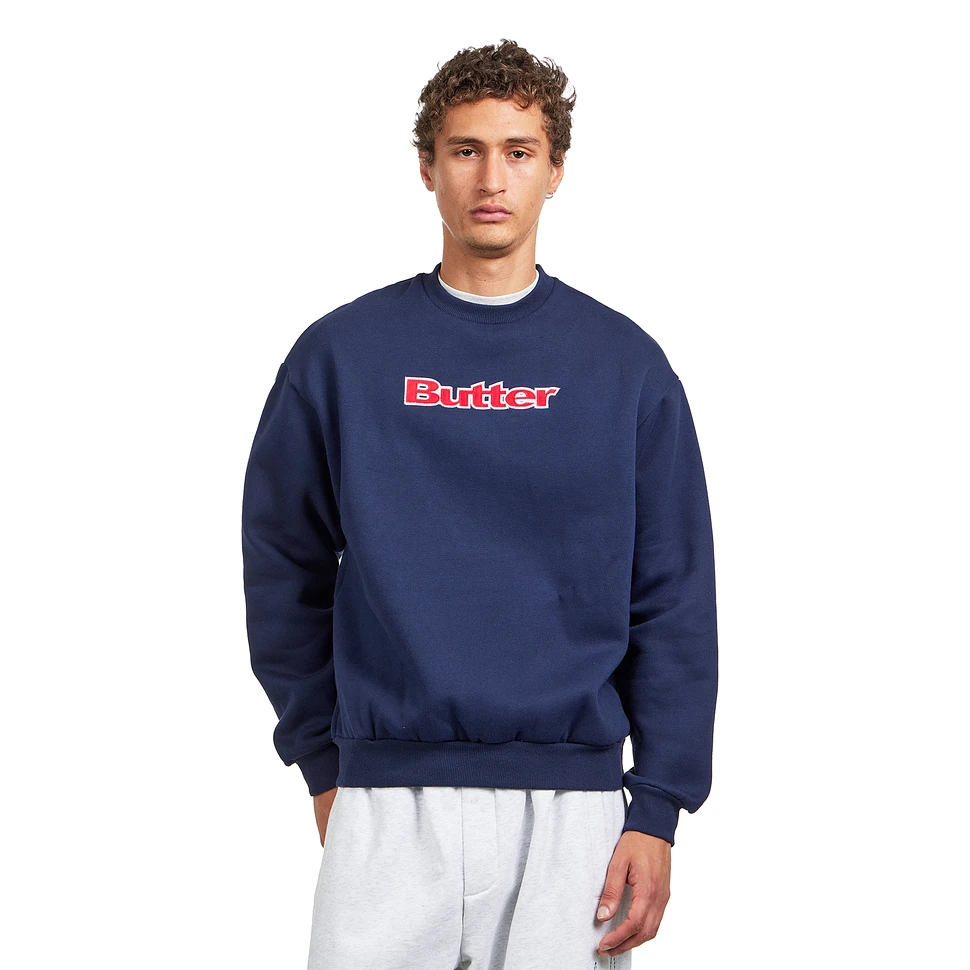 Satin Applique Logo Crewneck