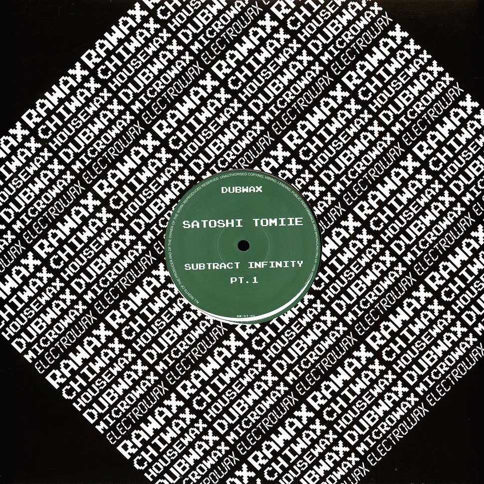 Satoshi Tomiie - Subtract Infinity Part 1 Black Vinyl Edition