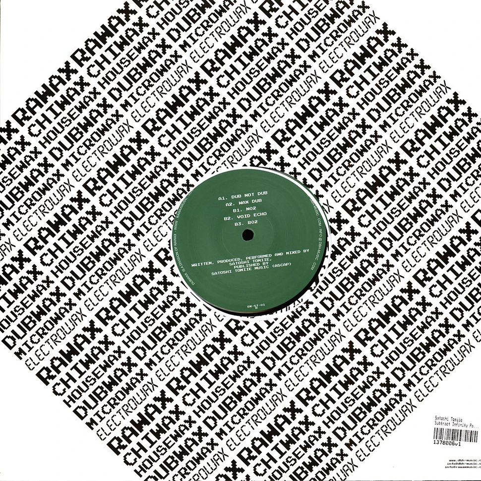 Satoshi Tomiie - Subtract Infinity Part 1 Black Vinyl Edition
