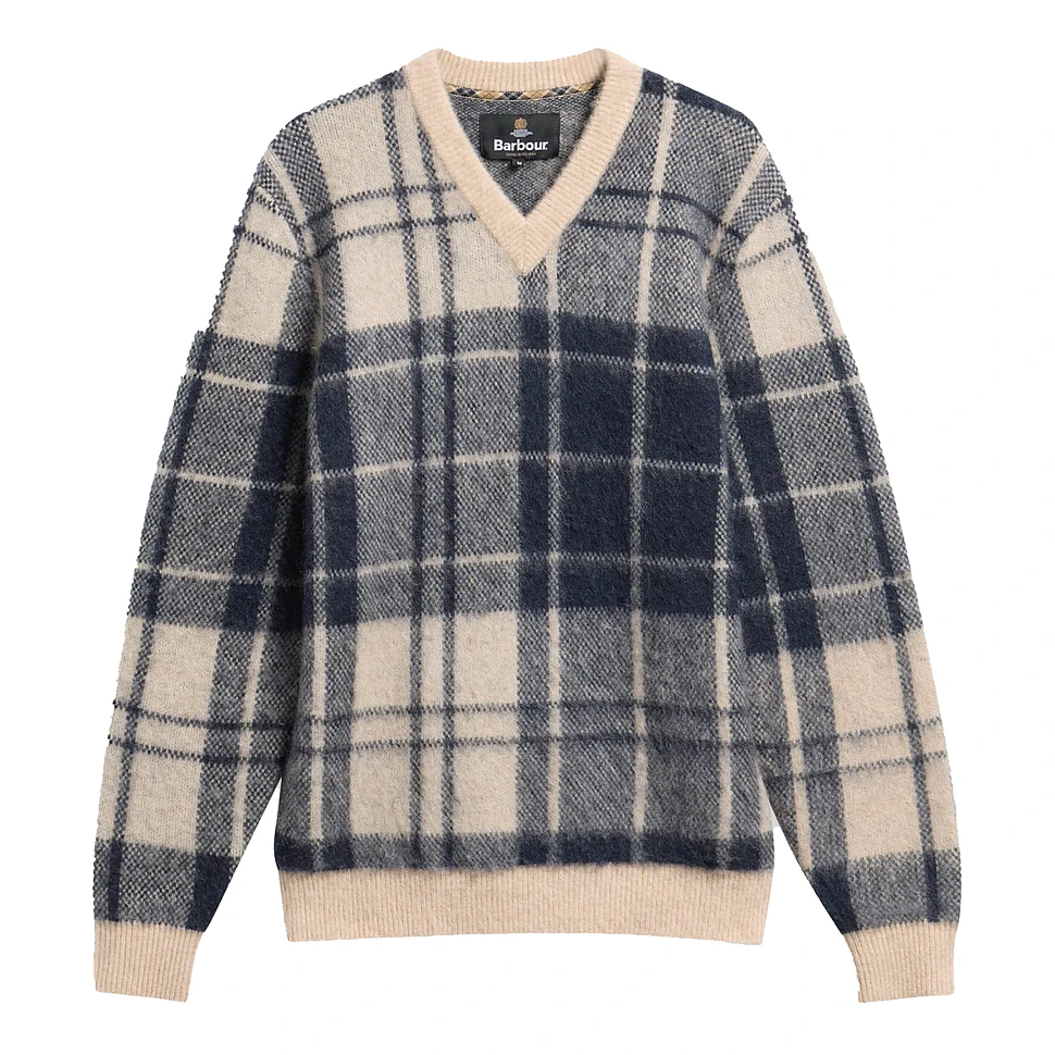Hunham Tartan V-Neck Knitted Jumper
